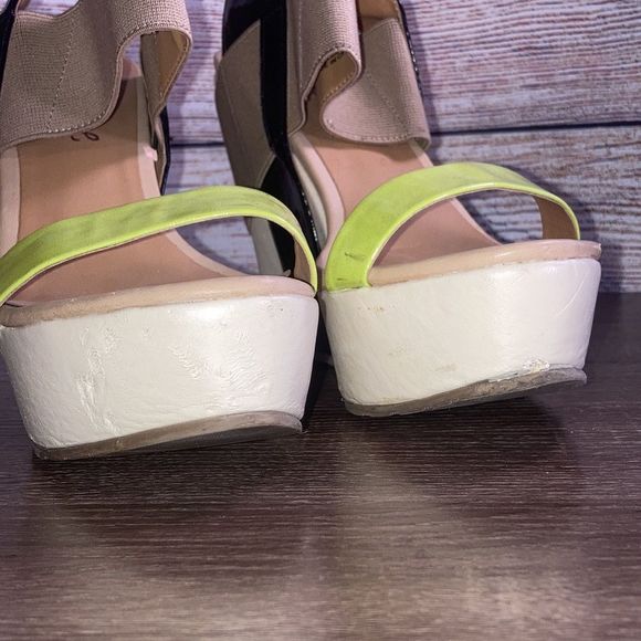 Matisse Women's Sz 8 Multi-Color Platform Wedge Sandals - Picture 2 of 12